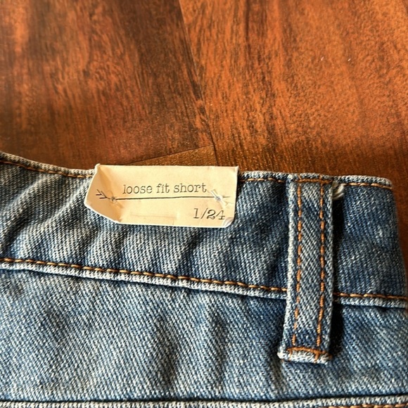 Ban•Jara Super High Rise Loose Fit Distressed 100% Cotton Denim Shorts Size 1/24 - Picture 5 of 9